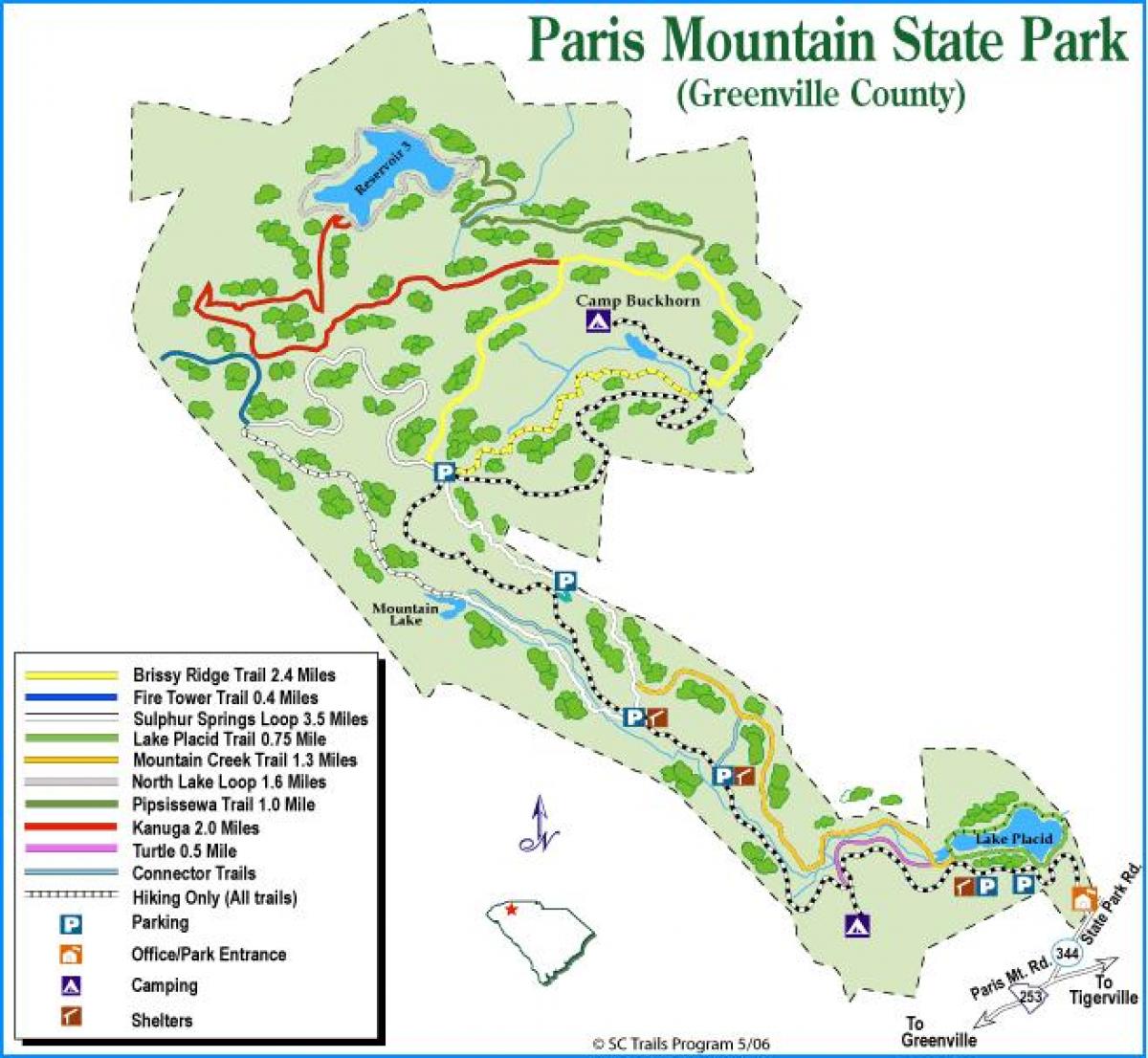 paris mountain state park map Paris Mountain State Park Kat Kat Jeyografik Nan Pari Mountain State Park Ile De France France paris mountain state park map